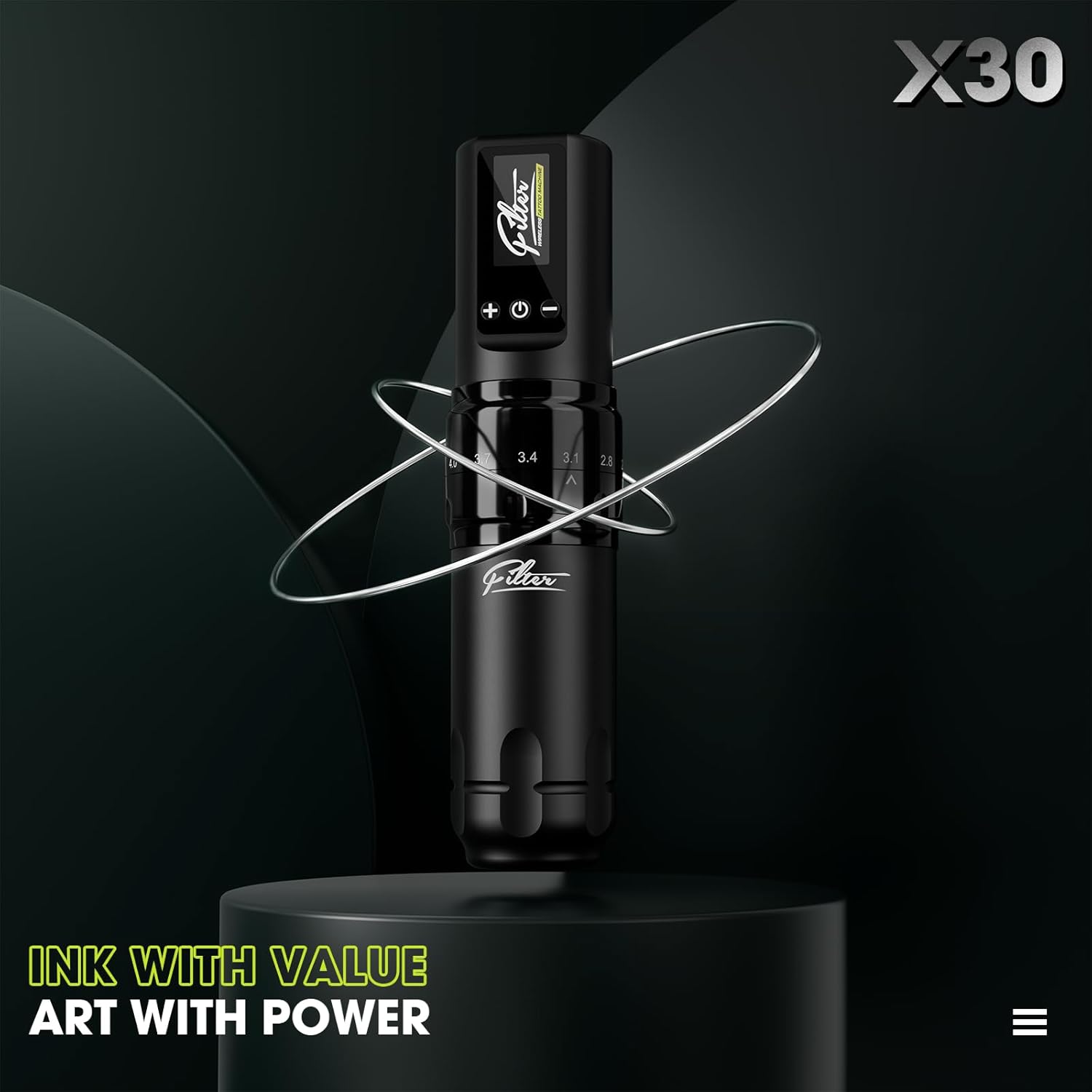 Filter Tattoo Stencil Printer Kit - Printer Machine with 7 Strokes 2.0-4.0mm Tattoo Gun Machine, Extra 1600mAh Power Supply, 20Pcs Tattoo Cartridge Needles for Beginners and Artists