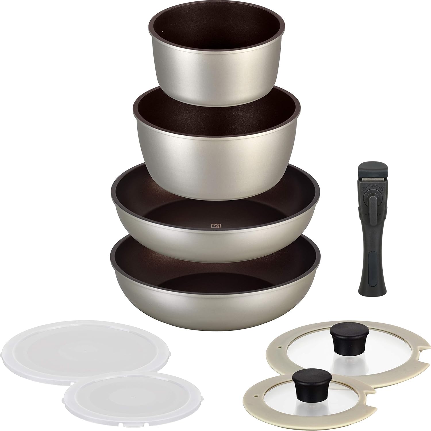 Amazon.co.jp: 和平フレイズ フライパンセット 9点A サンド 取っ手が