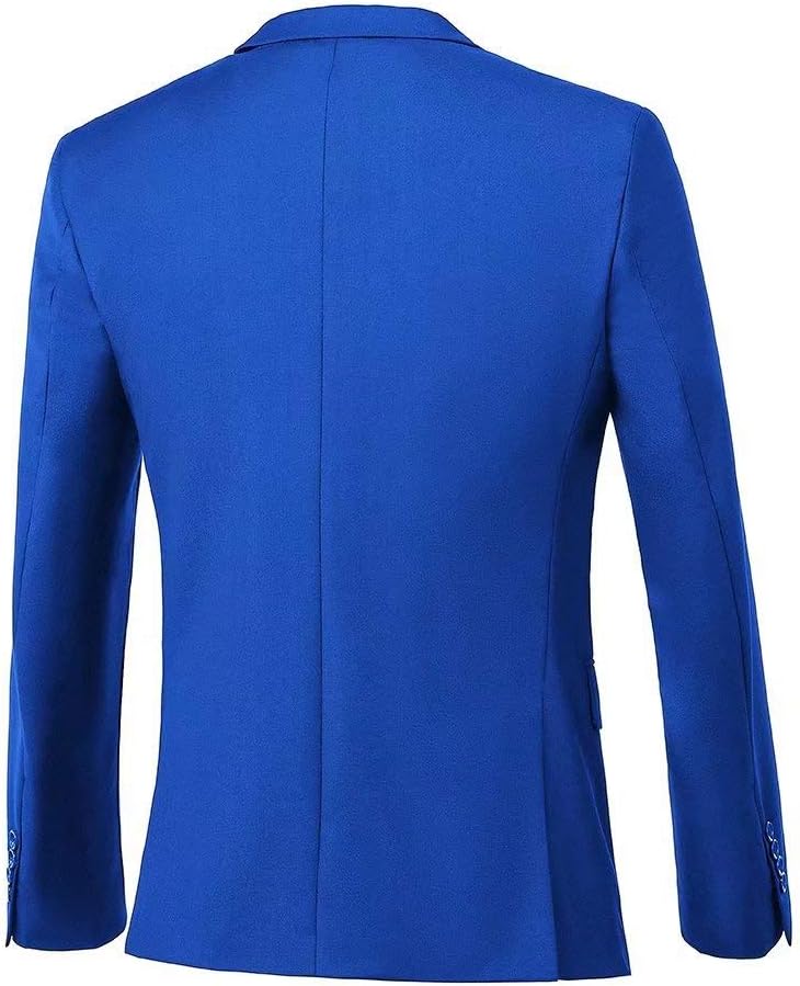 Yanlu Men's 3 Piece Royal Blue Suits 2 Buttons Wedding Groom Tuxedos Prom Party Suits Dress Suits for Men-4640
