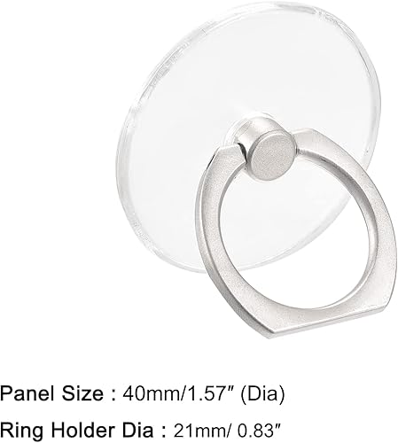 Miniatura 2 de uxcell Soporte transparente para anillo de teléfono, soporte de agarre transparente para teléfono, funda, tableta (forma redonda)