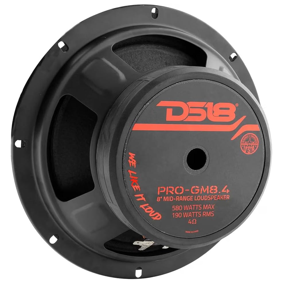 1 kit DS18 PRO-GM8.4PK altoparlanti sistema a 2 vie 20 cm 200 mm 8", 190 watt rms 580 watt max, 2 midrange e 2 tweeter, 4 ohm, per auto, a coppia
