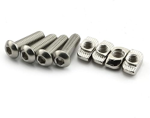 Miniatura 9 de PZRT Paquete de 2 manijas industriales rectangulares de aleación de aluminio plateado para 20 series de accesorios de perfil de extrusión de