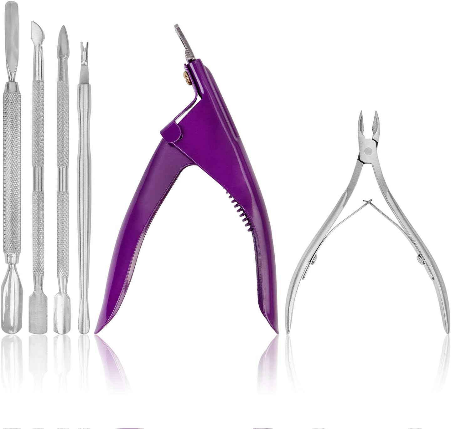 SHANY Premium Manicure-Pedicure Tool Set - All in one Nail Care Kit Stainless Steel Nail Edge Cutter, Cuticle Clipper, Cuticle Pusher, Double Edged Nail Scrapper Trimmer and Cleaner.