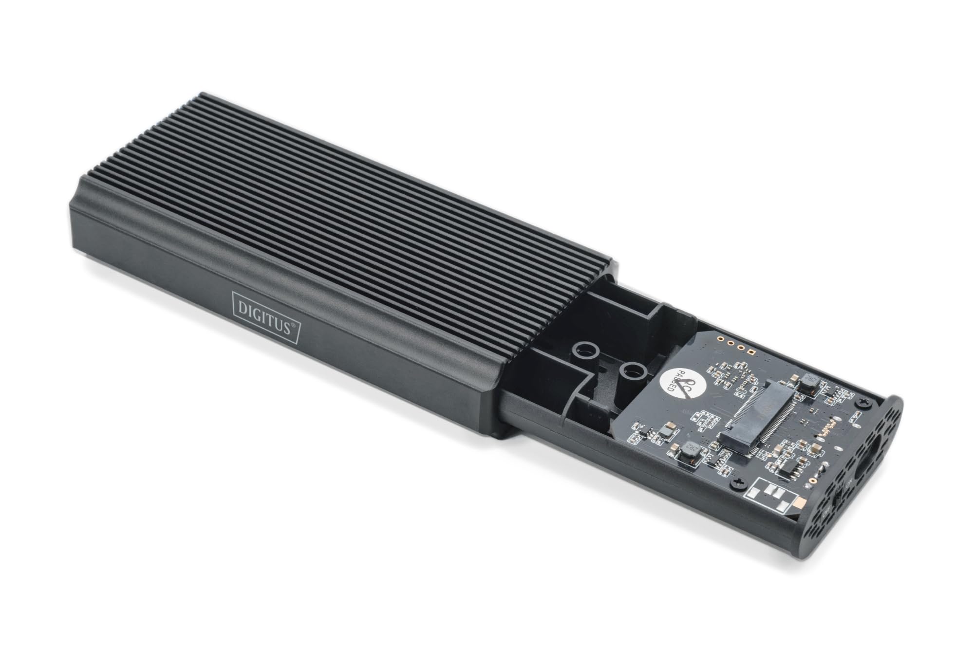 Custodia Per Disco Rigido Digitus Usb M.2, Ssd, Esterna, Nvme, 40 Gbps, Usb 4.0, Alluminio, Senza Attrezzi