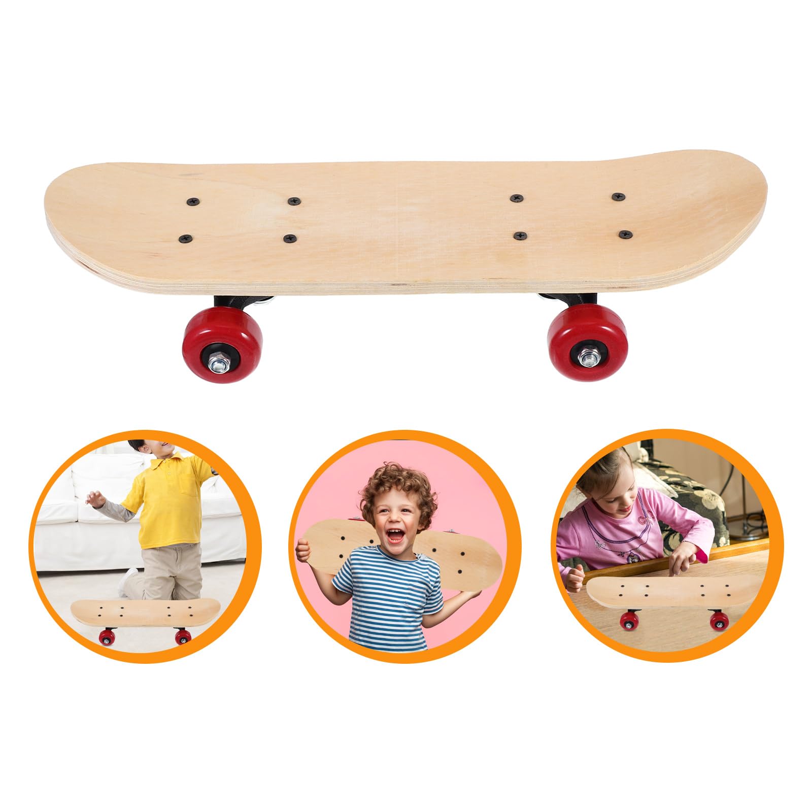 BESPORTBLE Lot de 2 4 roues en bambou pour décoration d'enfant