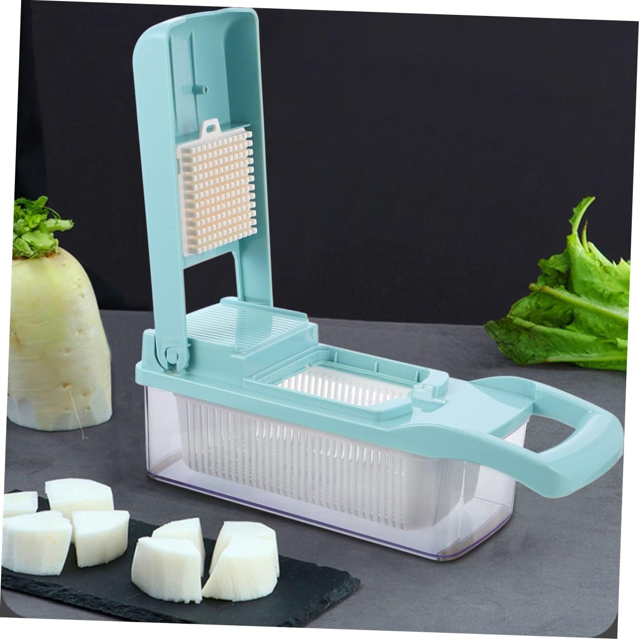 HEALLILY Stainless Steel Vegetable Cutters Chopper Slicer Grater Egg Separator Easy Soak Drain Safe