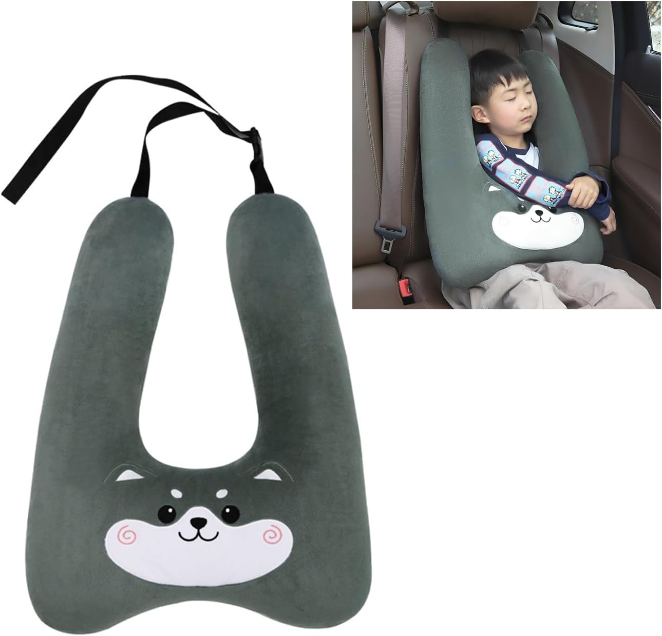Car Travel Pillow for Kids Adults Soft Neck Pillow Head and Body Support Pillow Breathable Seat Pillow Car Aircraft Travel Pillow Neck Support Pillow Cushion for Long Journey Travel Accessories