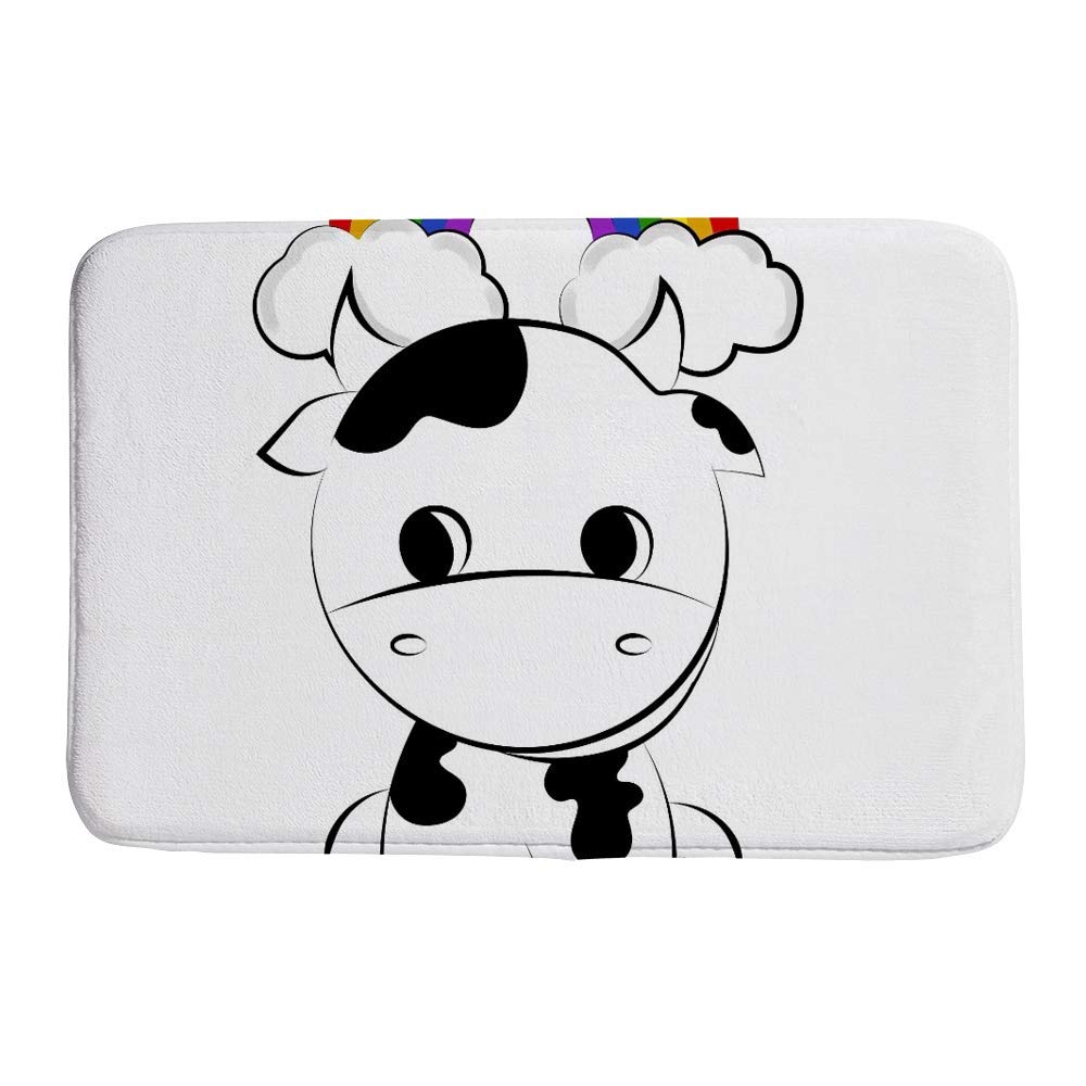 Tapis de bain antidérapant Ruchen motif vache 6 couleurs pour sol sécurisé