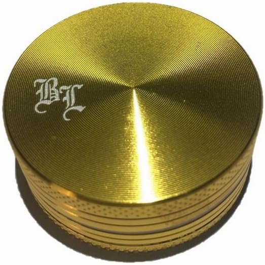Black Leaf Aluminum Grinder 2 Part (Gold)