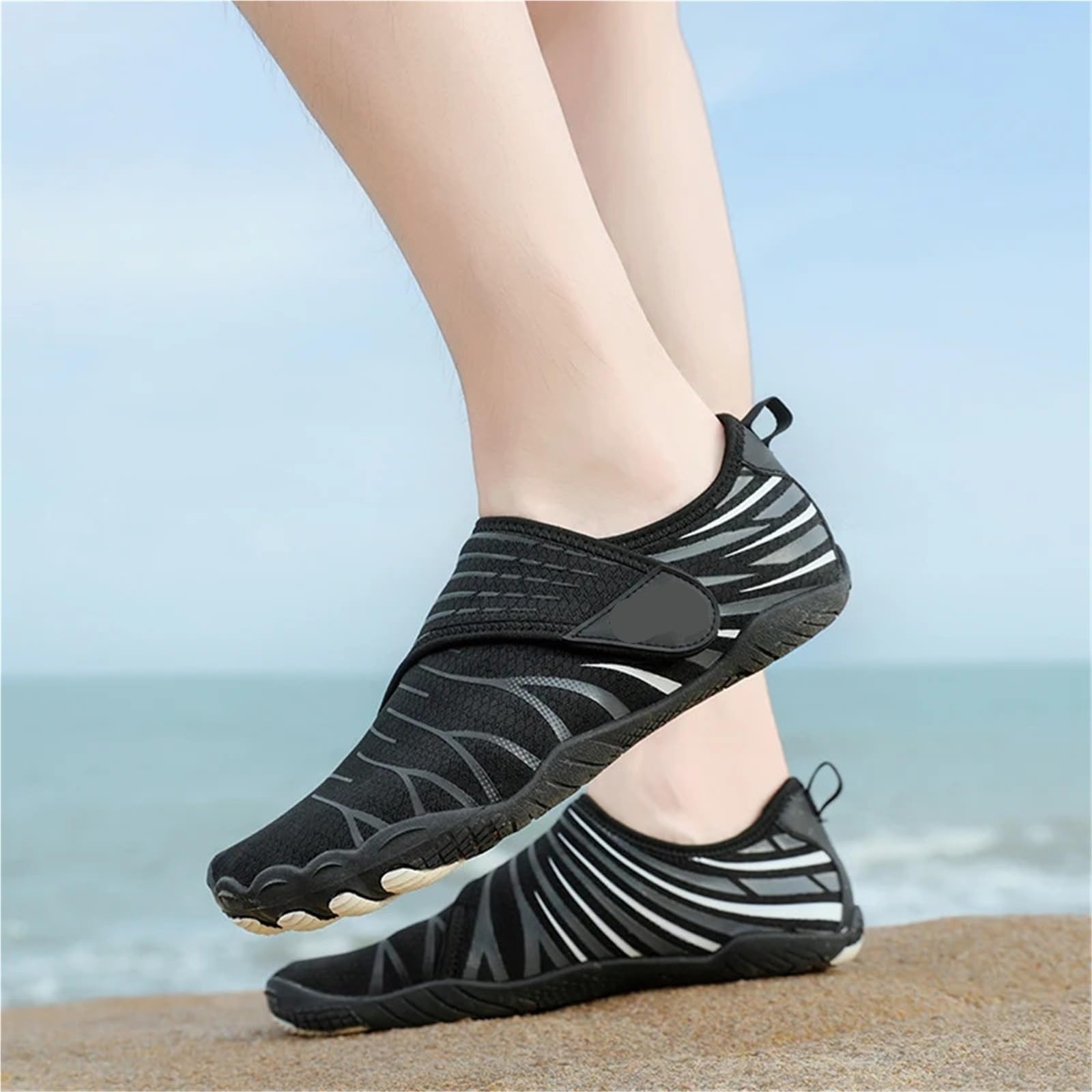 Zapatos De Agua Zapatos acuáticos de verano for playa al aire libre, zapatos acuáticos de secado rápido antideslizantes, zapatos acuáticos transpirables, zapatos descalzos Para Surfear, Bucear(White,3