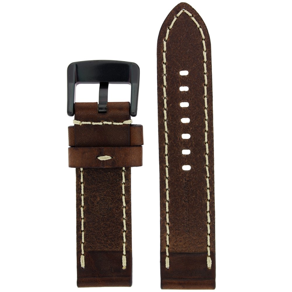 Tech Swiss LEA1558-24 Calfskin Brown Leather Extra Thick 24mm