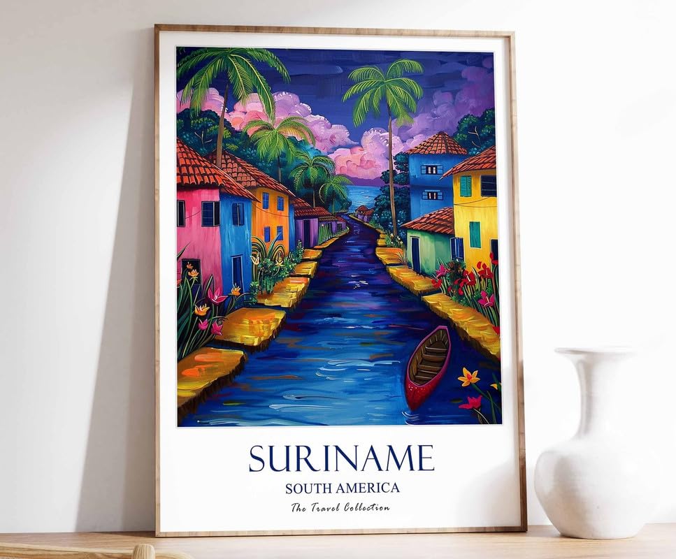 Affiche Suriname poster de voyage Amérique du Sud format A0