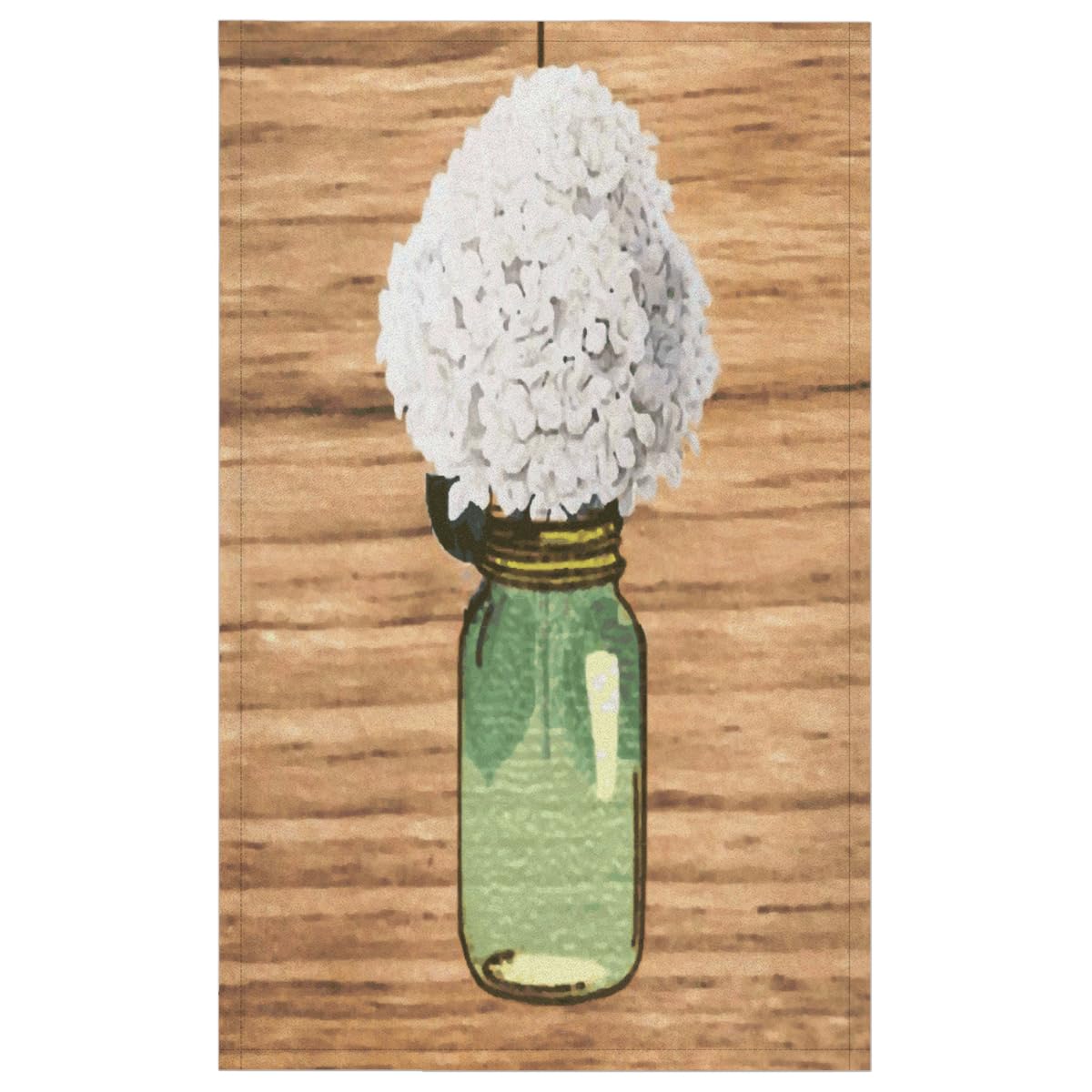 Set di 4 strofinacci da cucina con ortensia, fiori primaverili