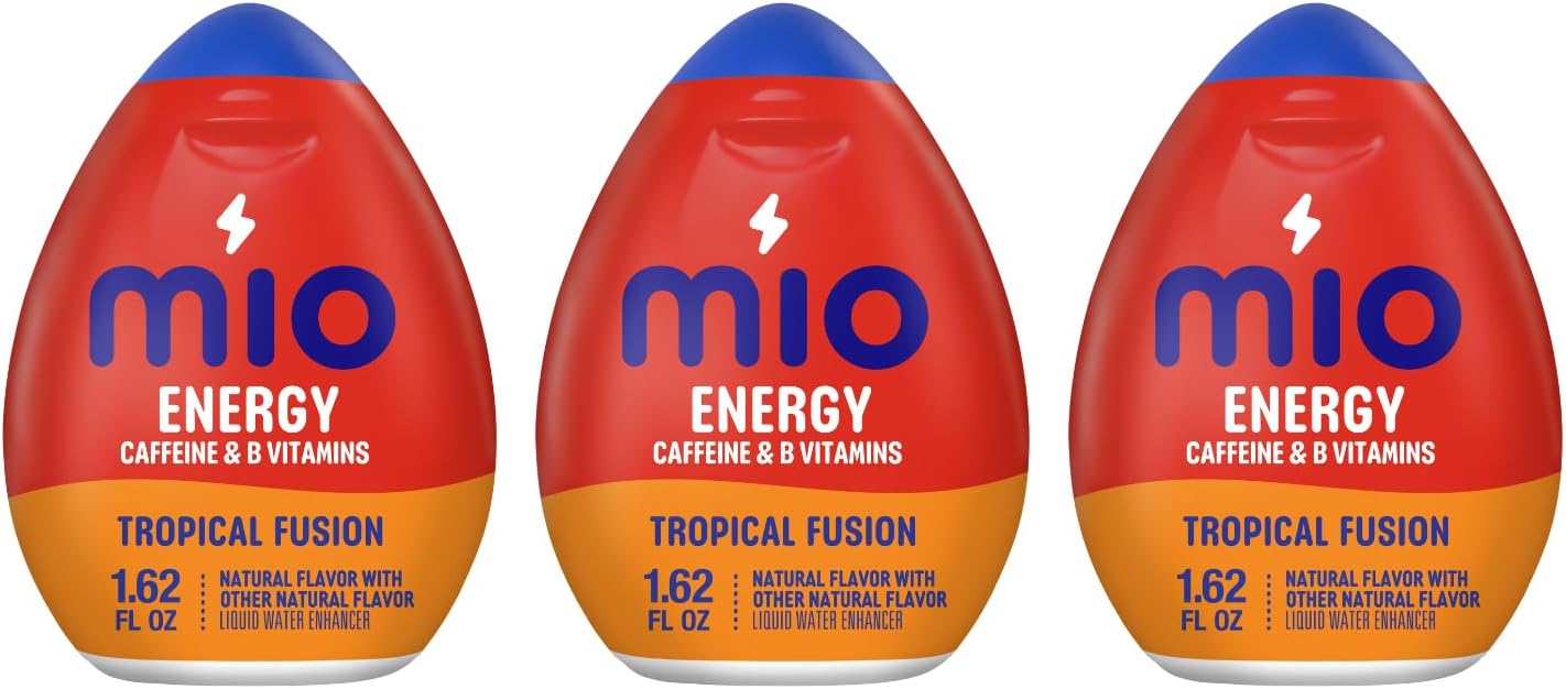 Energy Liquid Water Enhancer, Tropical Fusion, 1.62 OZ, 3-Pack