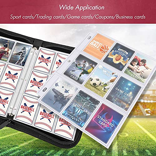 900 Pockets Baseball Card Sleeves Binder for Trading Card, Baseball