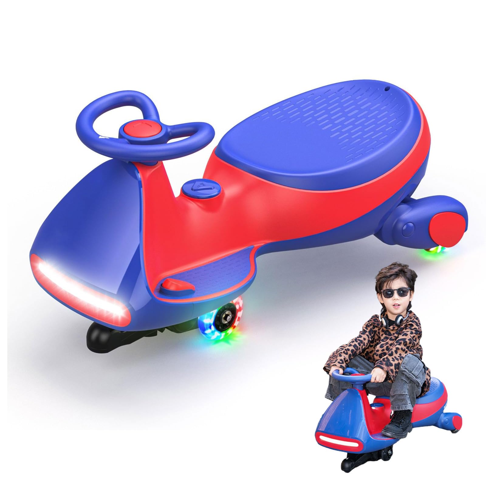 Coche Eléctrico 2 En 1 Con Pedales Y Dirección 360° Para Niños A Partir De 3 Años, Capacidad De 60 Kg Y Ruedas De PU