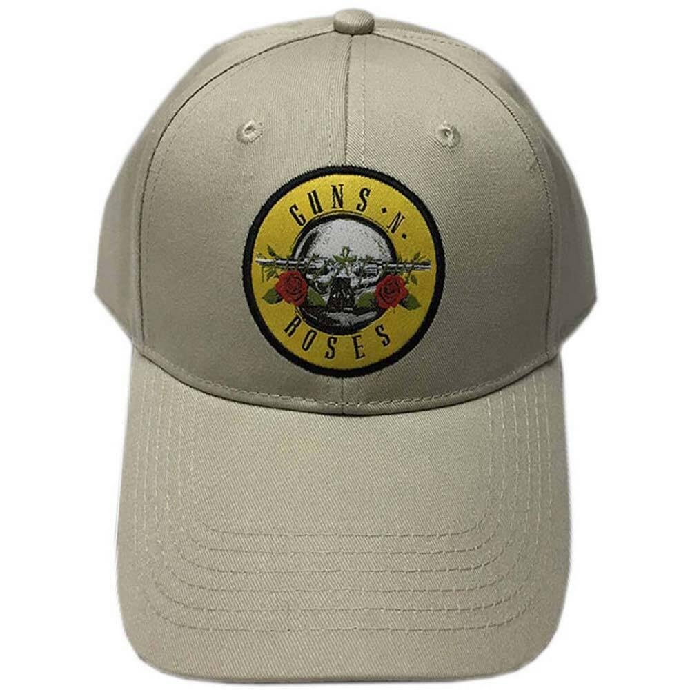 Guns N' Roses Men's Sand Unisex Adult Circle Logo Baseball Cap (One Size) (Sand)