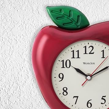 Westclox 10 3-Dimensional Apple Wall Clock- Model #38038A
