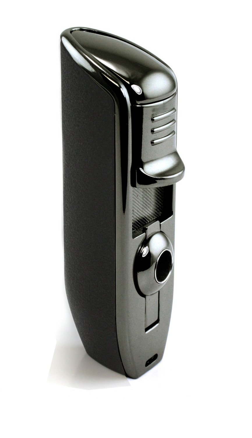 Prestige Import Group Olympus Wind Resistant Triple Flame Torch Lighter with Built-in Punch Cutter - Color: Black Stone with Gun Gray Metal