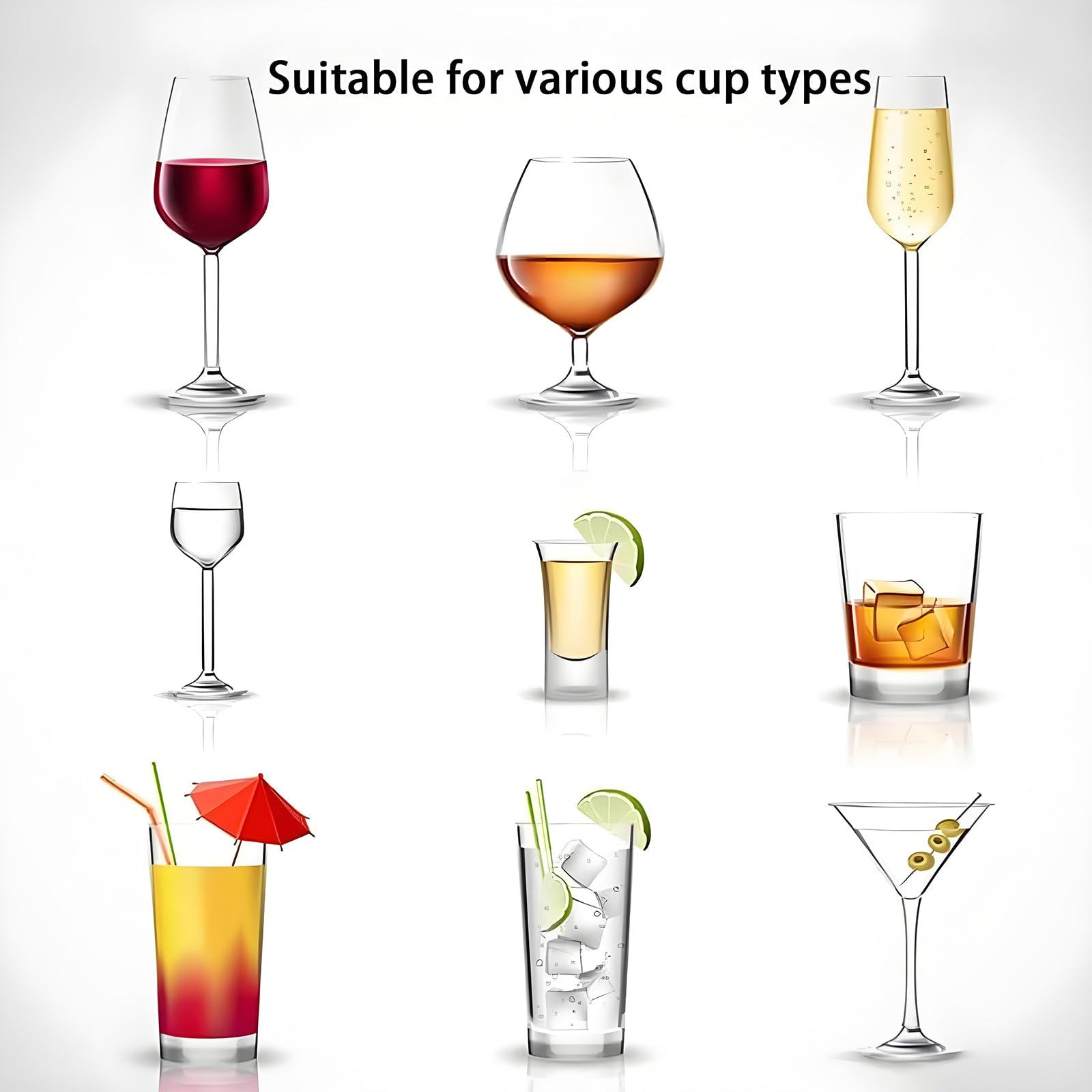 Instant Glass Froster, mini ekspres do lodów, szybko zamraża kieliszki do wina w 6 s, neonowe światło, bardzo wydajne do baru, kawiarni, restauracji, hotelu