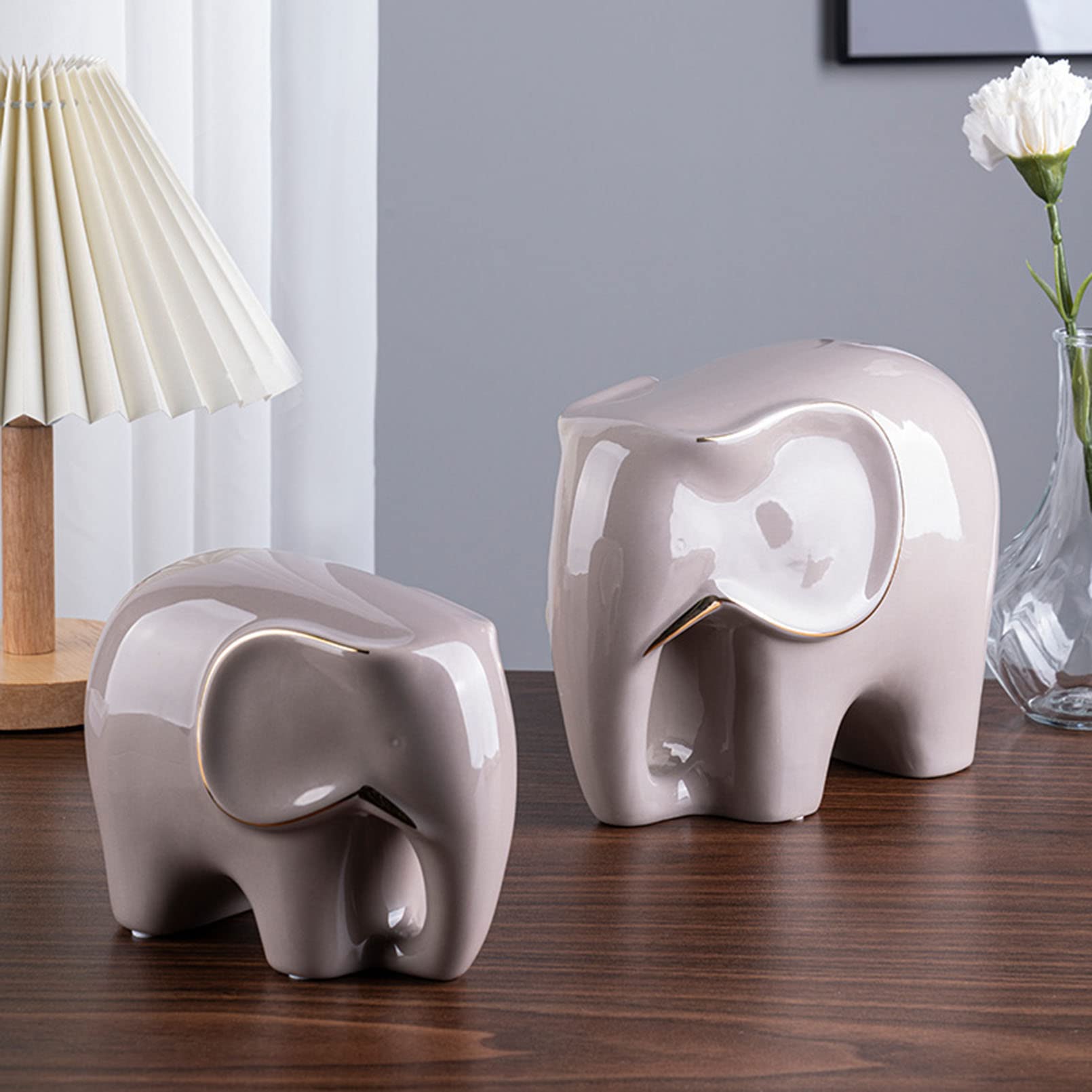 Amazon.co.jp: 象 陶器オブジェ 北欧 グッズ 癒やし おしゃれ 置物