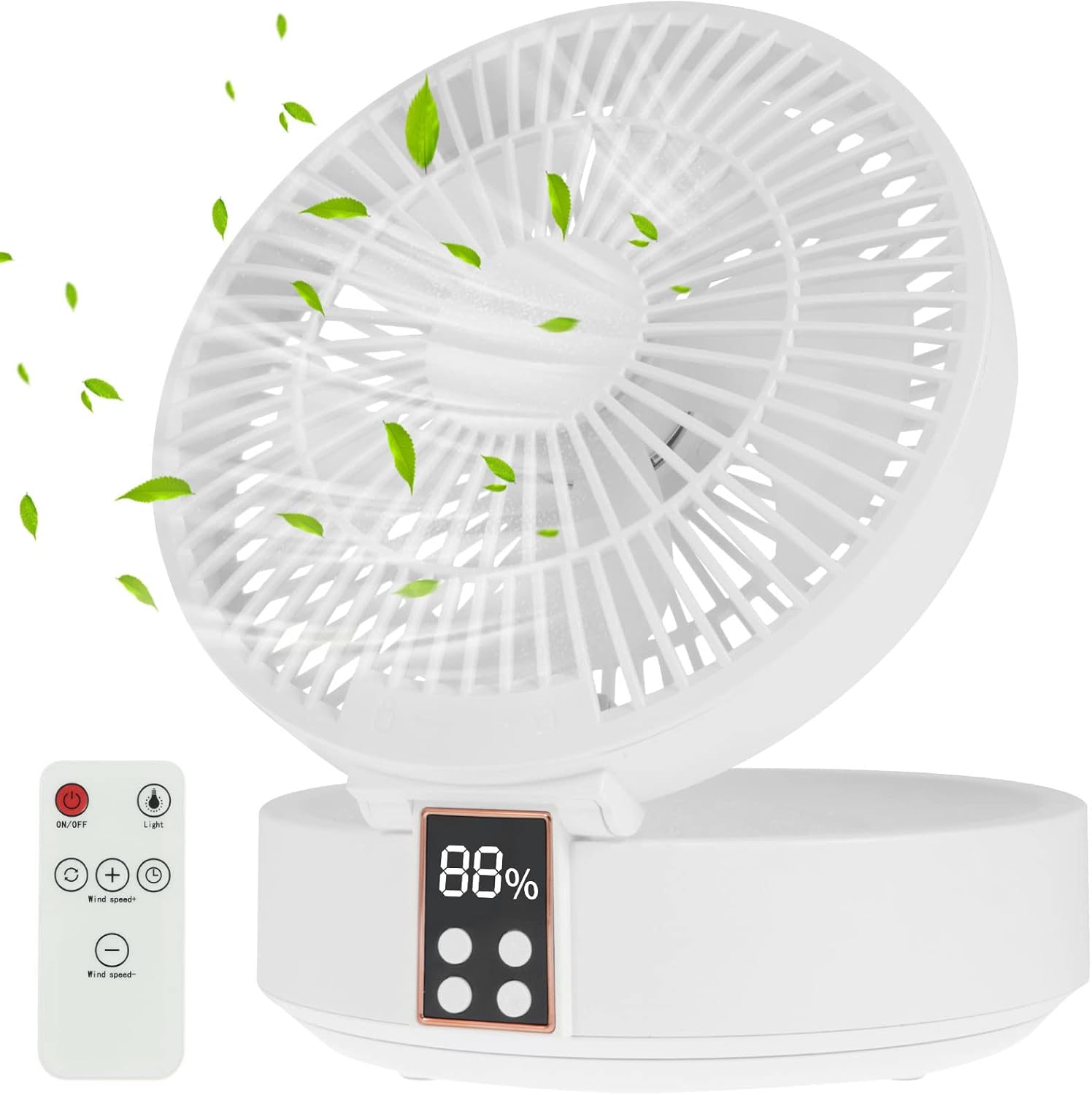 BeenleIcey Desk Fan Portable Foldable Fan 1000mAh USB Rechargeable