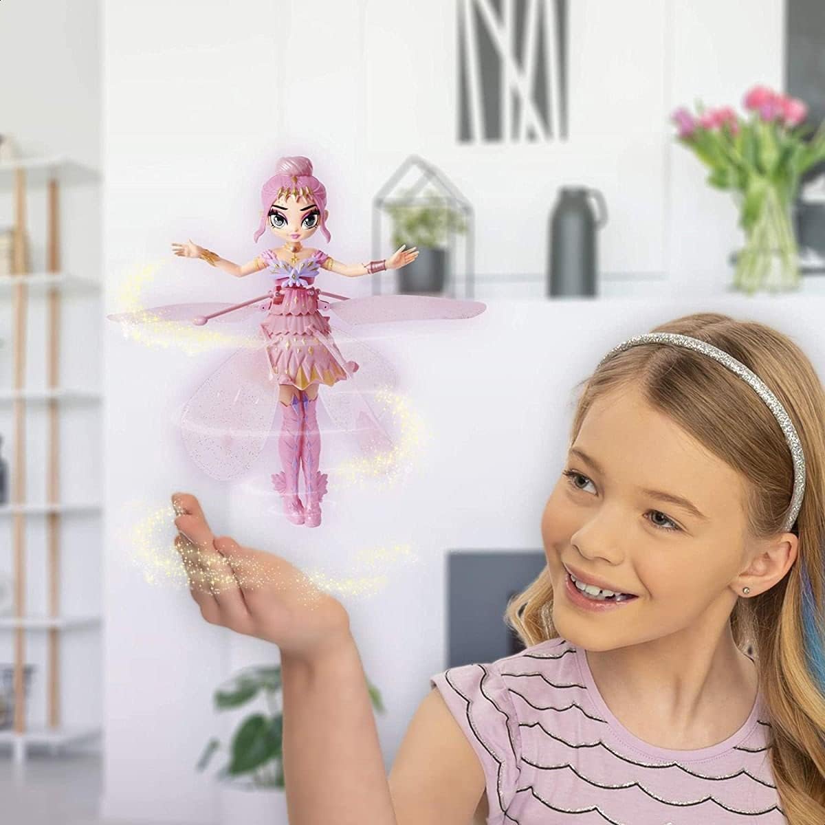 Hatchimals Pixies Crystal Flyers Pink Magical Fada Voa de Verdade