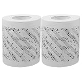 SAFIGLE 2 Rollen Weiches Toilettenpapier Mit Musiknoten Aufdruck – Kreatives Seidenpapier Für Badezimmer Büro Und Öffentliche Räume – Lustiges Toilettenpapier Geschenk Für Musikliebhaber
