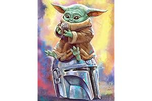 Plzoslly Paint by Numbers for Adults Kids, Star Wars Baby Yoda DIY...