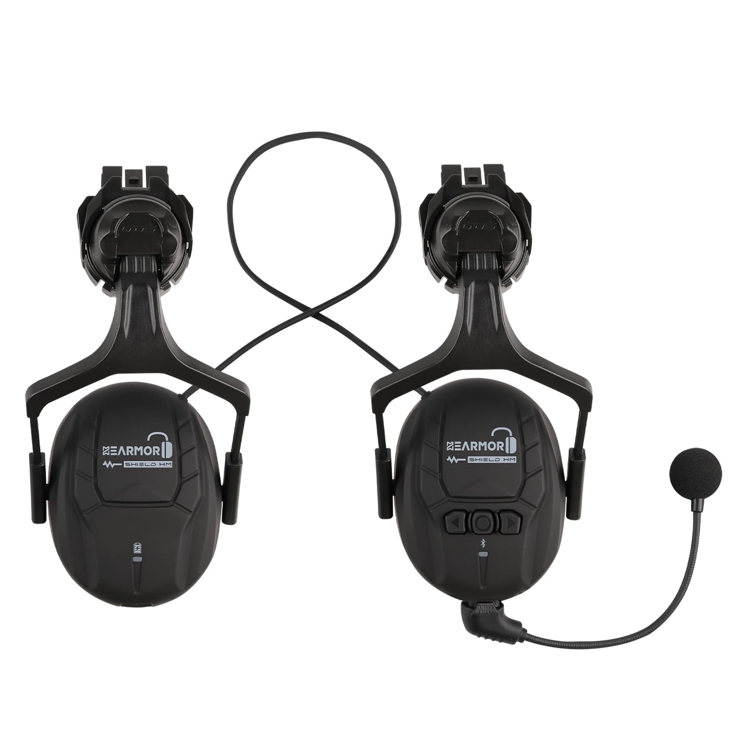 HEARMOR Bluetooth Hartschalen-Gehörschutz, SNR 32dB Lärmschutz, am Helm befestigter Gehörschutz für Mäharbeiten und lärmintensive Arbeiten