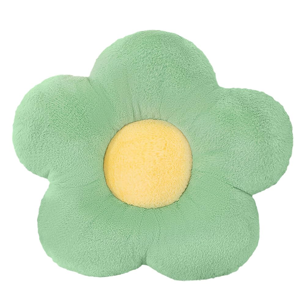 Flower Plush Throw Pillows, Flower Floor Pillow Seating Cushion Toy for Reading, Room, Watching TV, Super Soft Cute Daisy Throw Pillow Office Chair Cushion (19.7