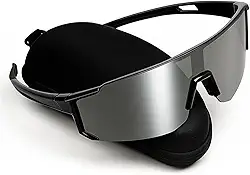 Óculos Ciclismo Corrida Esportivo Bike Mtb Protecao Uv Beach Prata