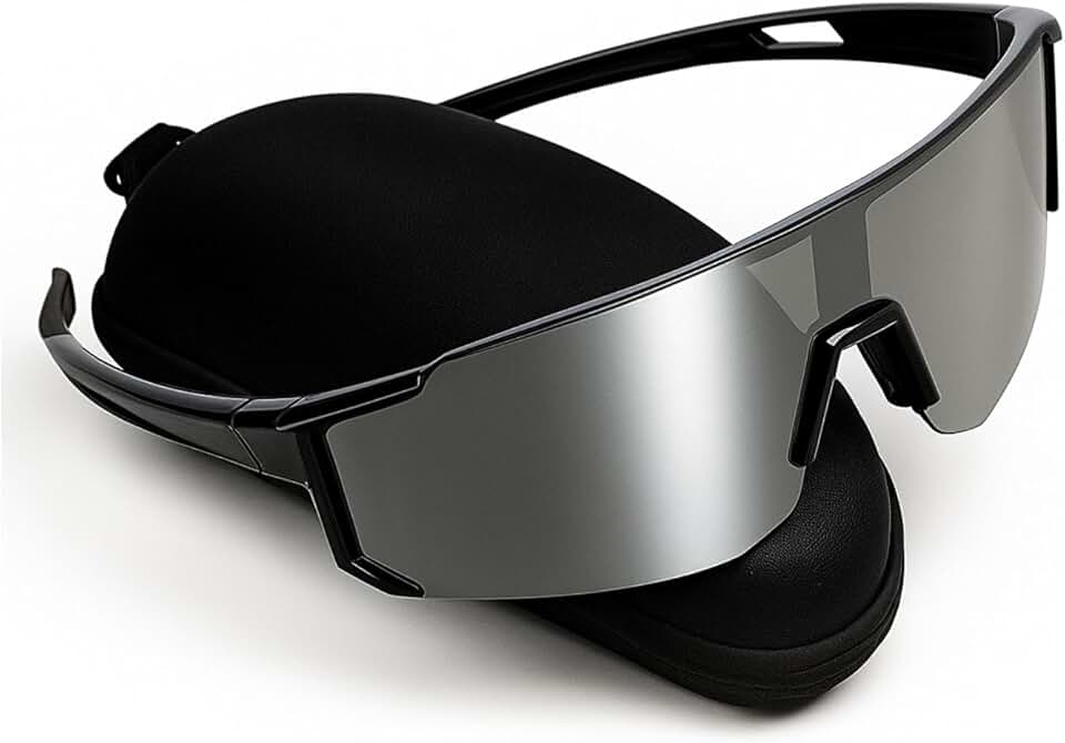 Óculos Ciclismo Corrida Esportivo Bike Mtb Protecao Uv Beach Prata