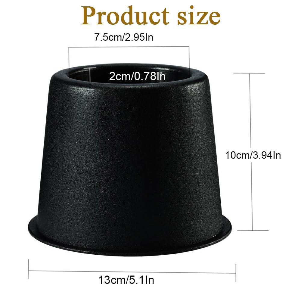 Elevadores de muebles de plástico resistente 10 cm, redondos, para cama, sofá, escritorio, silla