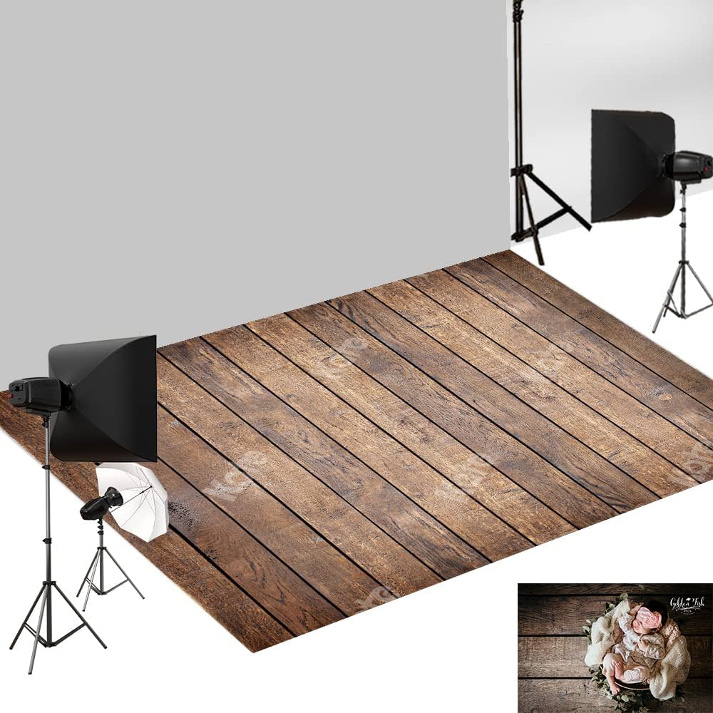 Photo 1 of Kate 5x4ft/1.5x1.2m Wood Texture Photography Mat Retro Photo Rubber Floor Mat Indoor Photo Studio Props 5x4ft Brown Wood Texture 1