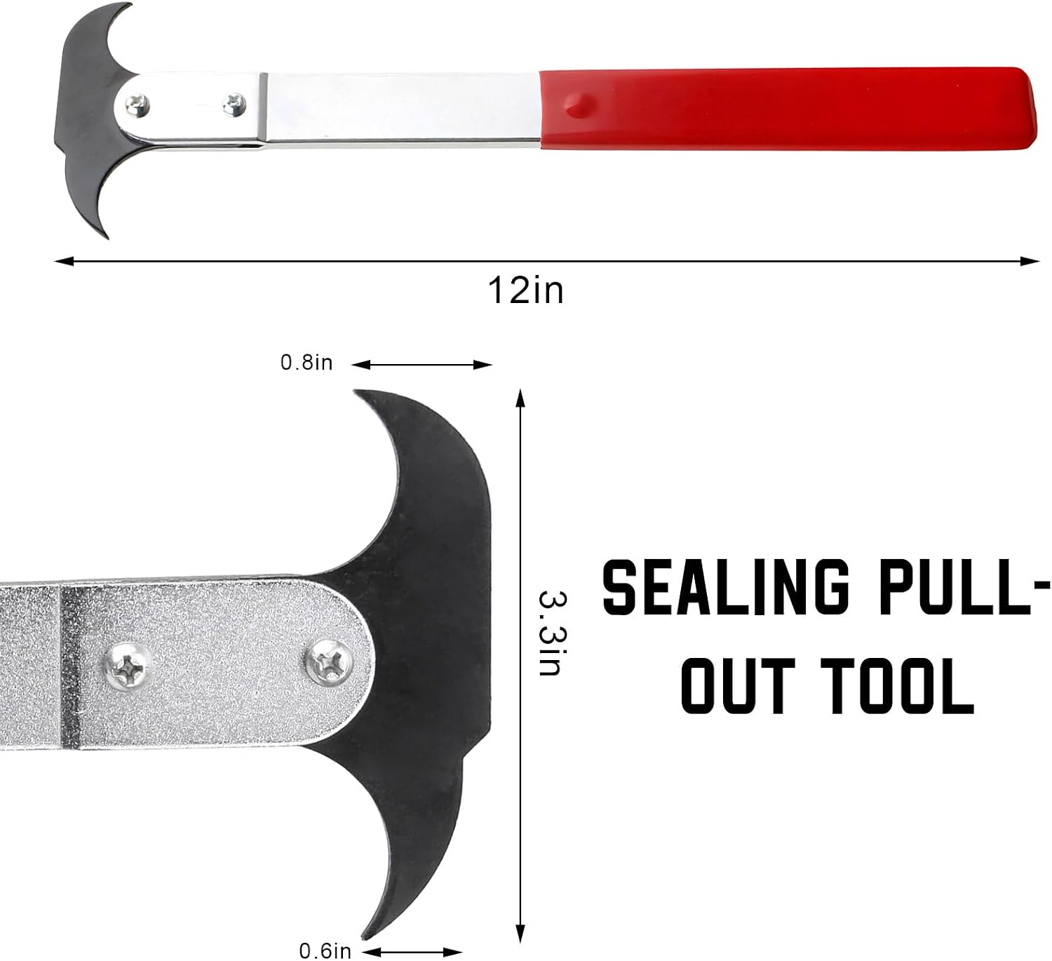 Seal Puller Tool, Dual Hook Car Oil Seal Twister Puller with Anti-Slip Handle, Heavy Duty Wheel Seal Removal Tool Universal Extractor for Cars Trucks SUVs, Car Accessories image 2