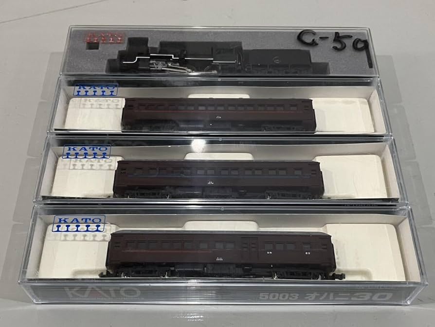 C６２機関車旧客車　KATO。 C62機関車旧客車 KATO。 KATO 10-034&10-034-1“旧形客車4両