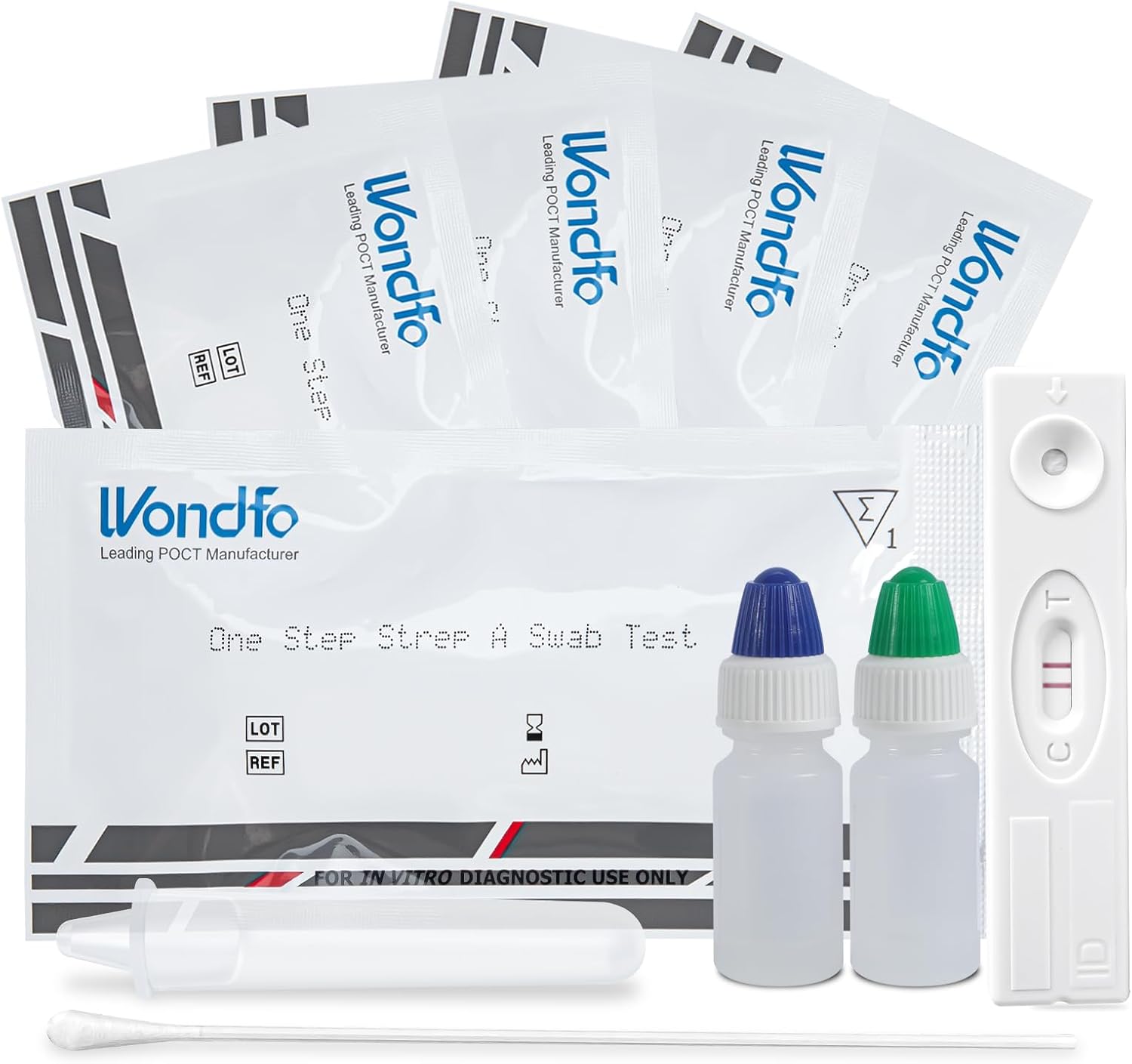 Wondfo Strep A Test Kit Strep A Throat Swab Test Kit 5 Pack : Amazon.co ...