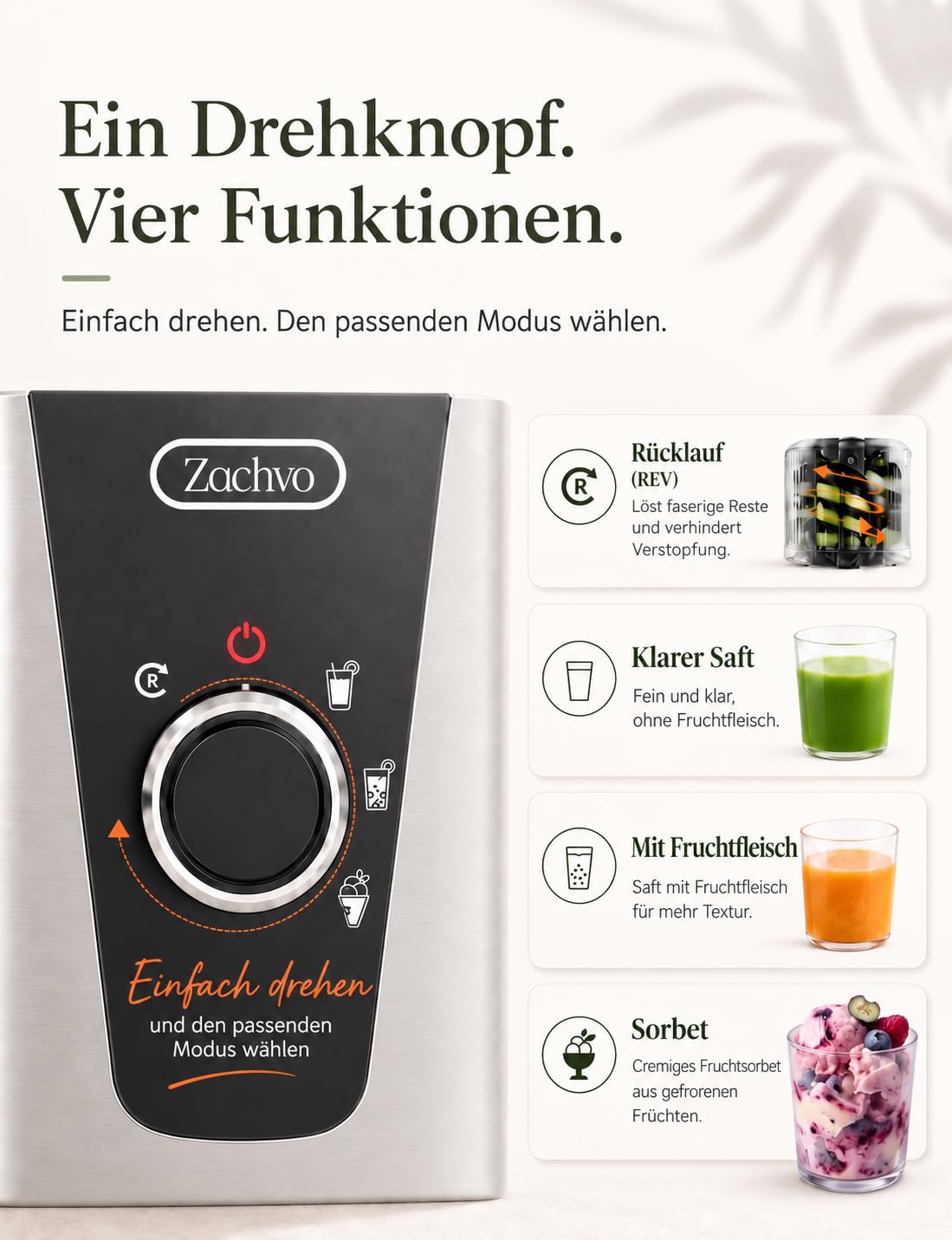 Slow Juicer Entsafter Gemüse und Obst Testsieger, 150 mm Öffnung