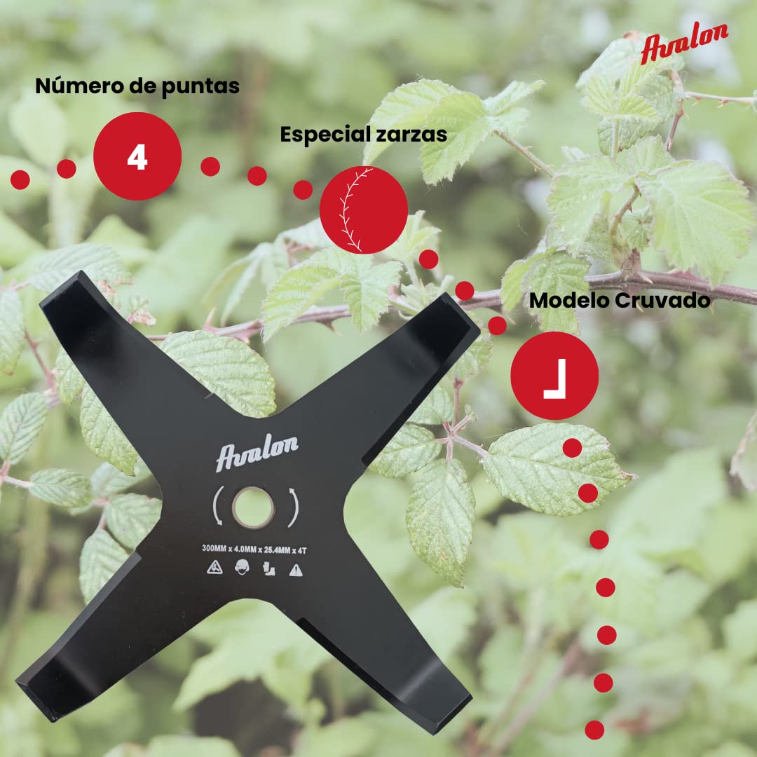 DISCO IN ACCIAIO A 2 DENTI PER DECESPUGLIATORE TAGLIAERBA D. 300 MM X 1