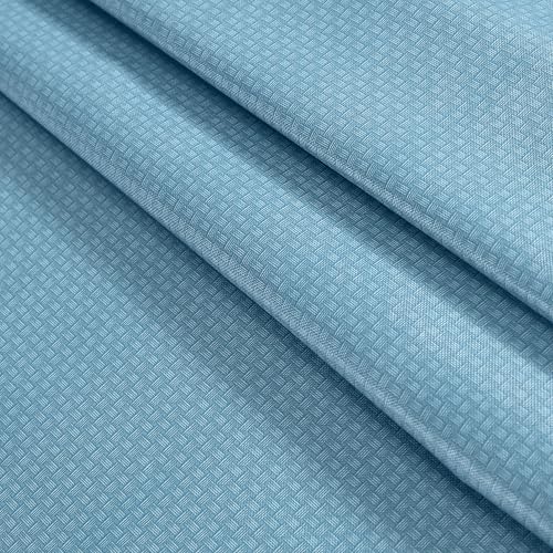 Newbridge Basketweave Vinyl Flannel Backed Tablecloth, 52 x 70 Inch Rectangle, Blue, Basket Weave Textured Indoor Outdoor Waterproof Table Cover for Patio, Kitchen, Dining by Newbridge - Image 7