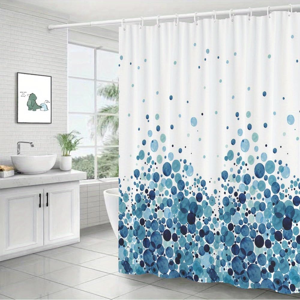Rideau de douche bleu turquoise pour transformer votre baignoire en un espace spa relaxant