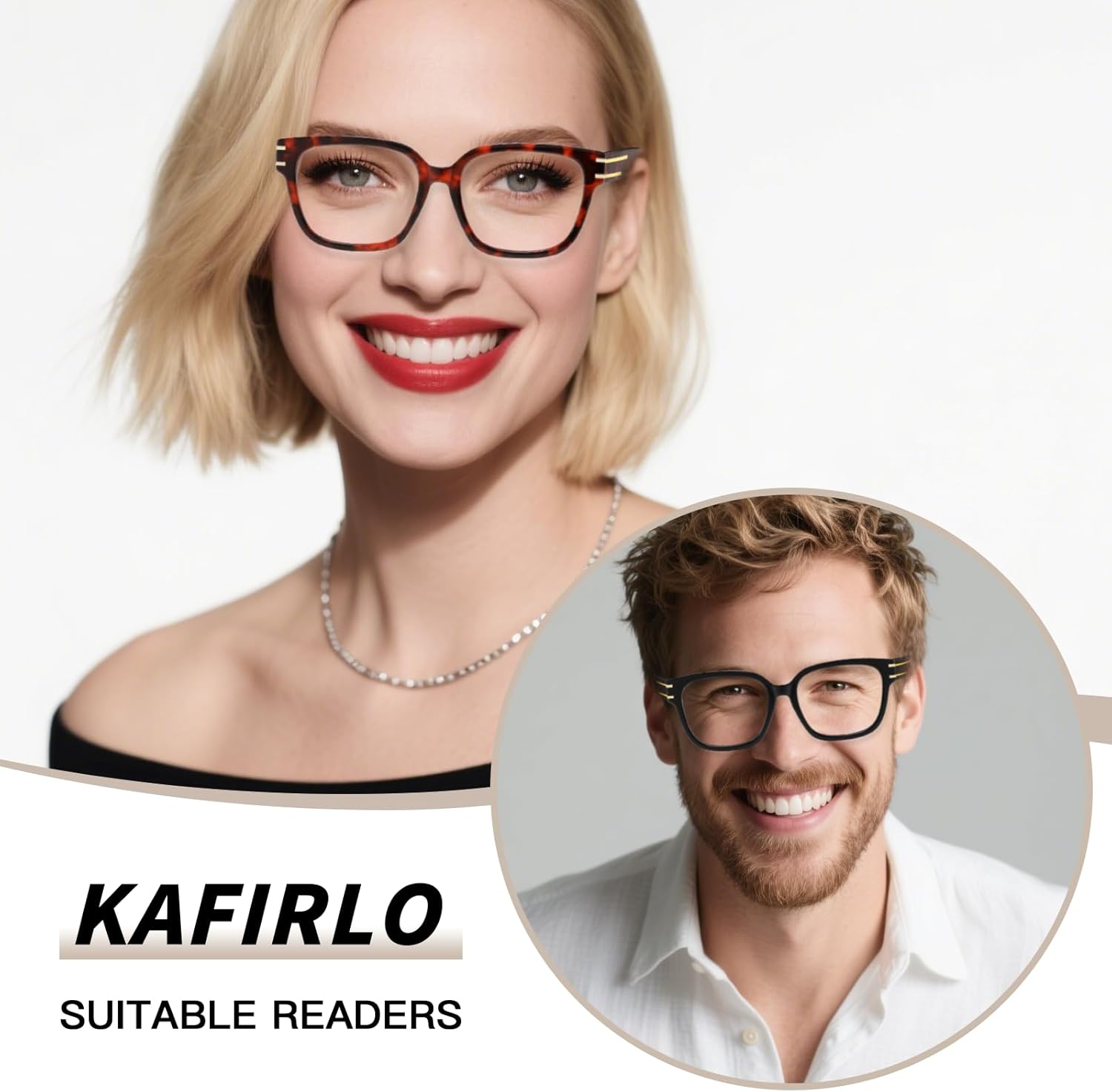 3 Pack Premium Reading Glasses Men, Blue Light Blocking Fashion Computer Readers Spring Hinge Eyeglasses for Men - Image 3