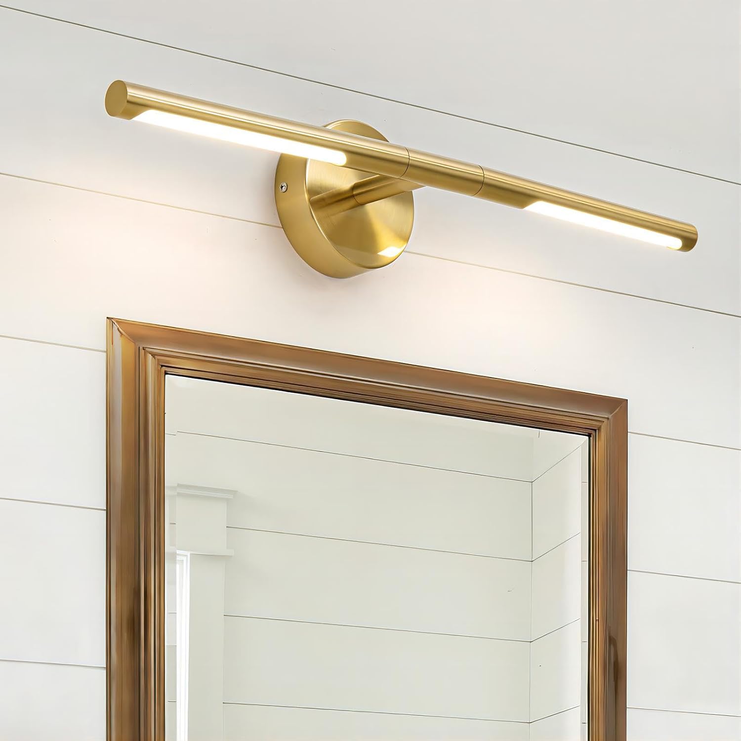 LINSEEDS Gold Bathroom Light Fixtures Over Mirror, 23.6 Inch 360 ...