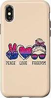 Vista 5 de Funda para iPhone 14 Pro Max Peace Love Freedom Bisexual Girl Bi Pride Flag LGBTQ