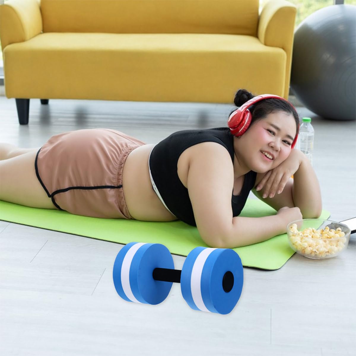 ifundom Manubri Galleggianti in Eva Impugnatura Comoda e Portatile 2 Pezzi per Esercizi in Acqua per Yoga e Allenamenti in Piscina