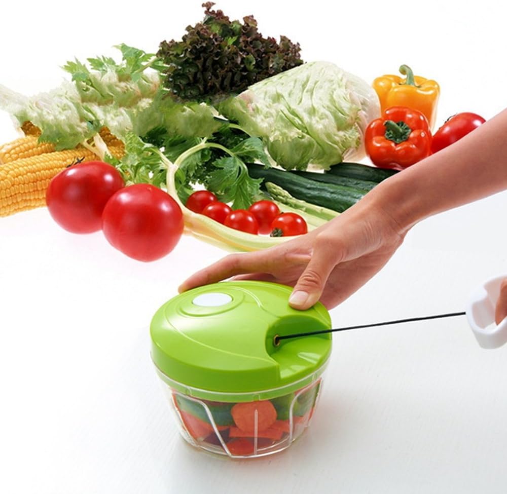 Dorliona Essential Kitchen Tools Onion Vegetable Chopper Multifunctional Hand Speedy Fruits Chopped Shredders Slicers Accessories Tool : White