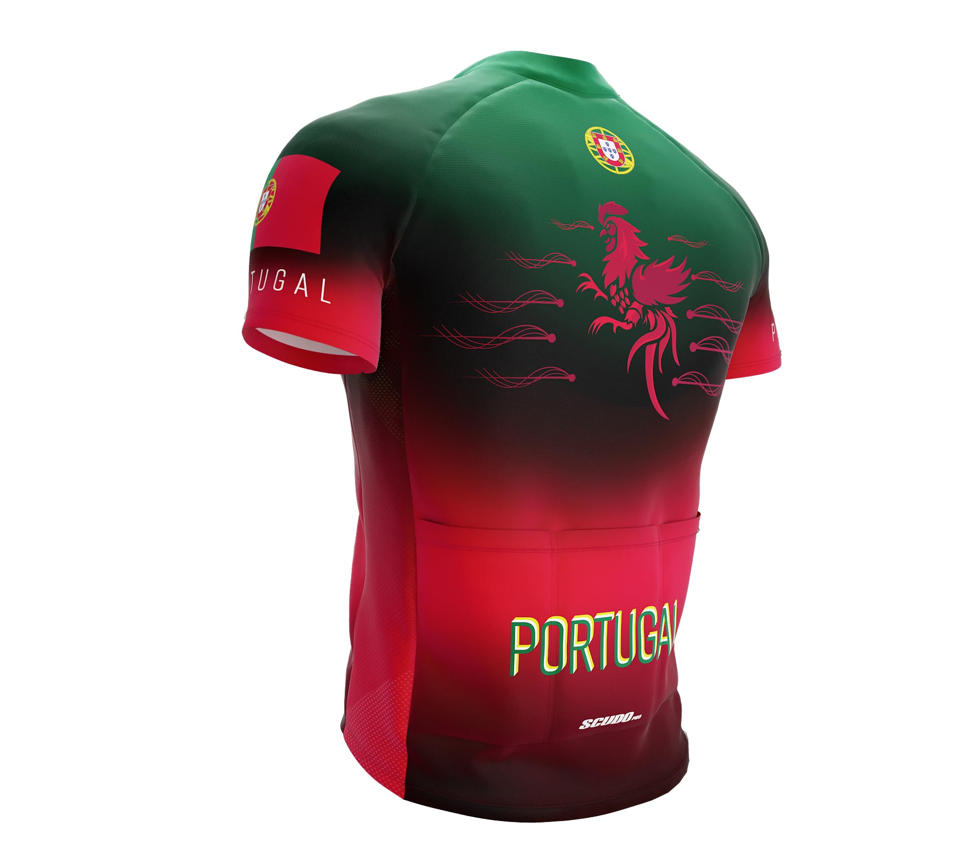 ScudoPro Country Portugal Short Sleeve Cycling Jersey for Men Multi-Colored