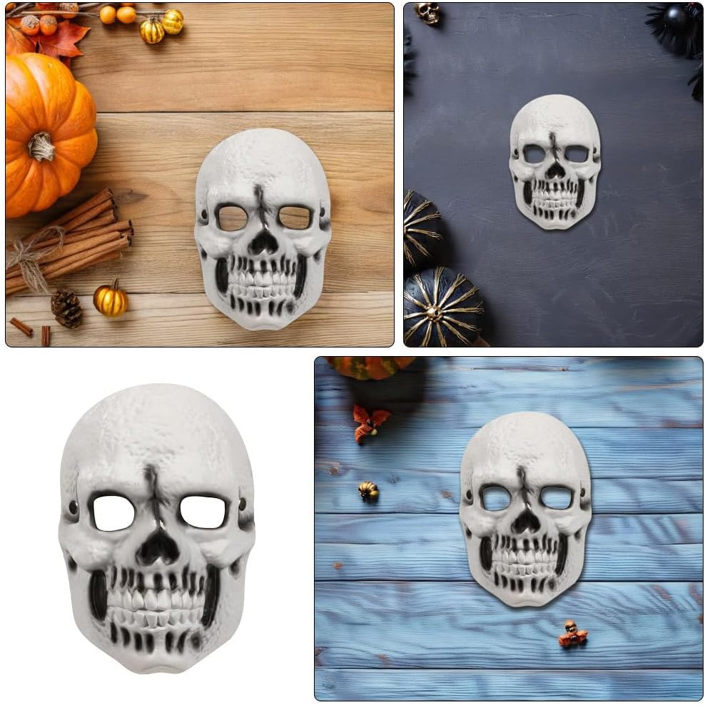 GLEAVI Ghost Skull Mask Skeleton Halloween Creepy PU Full Face Cosplay