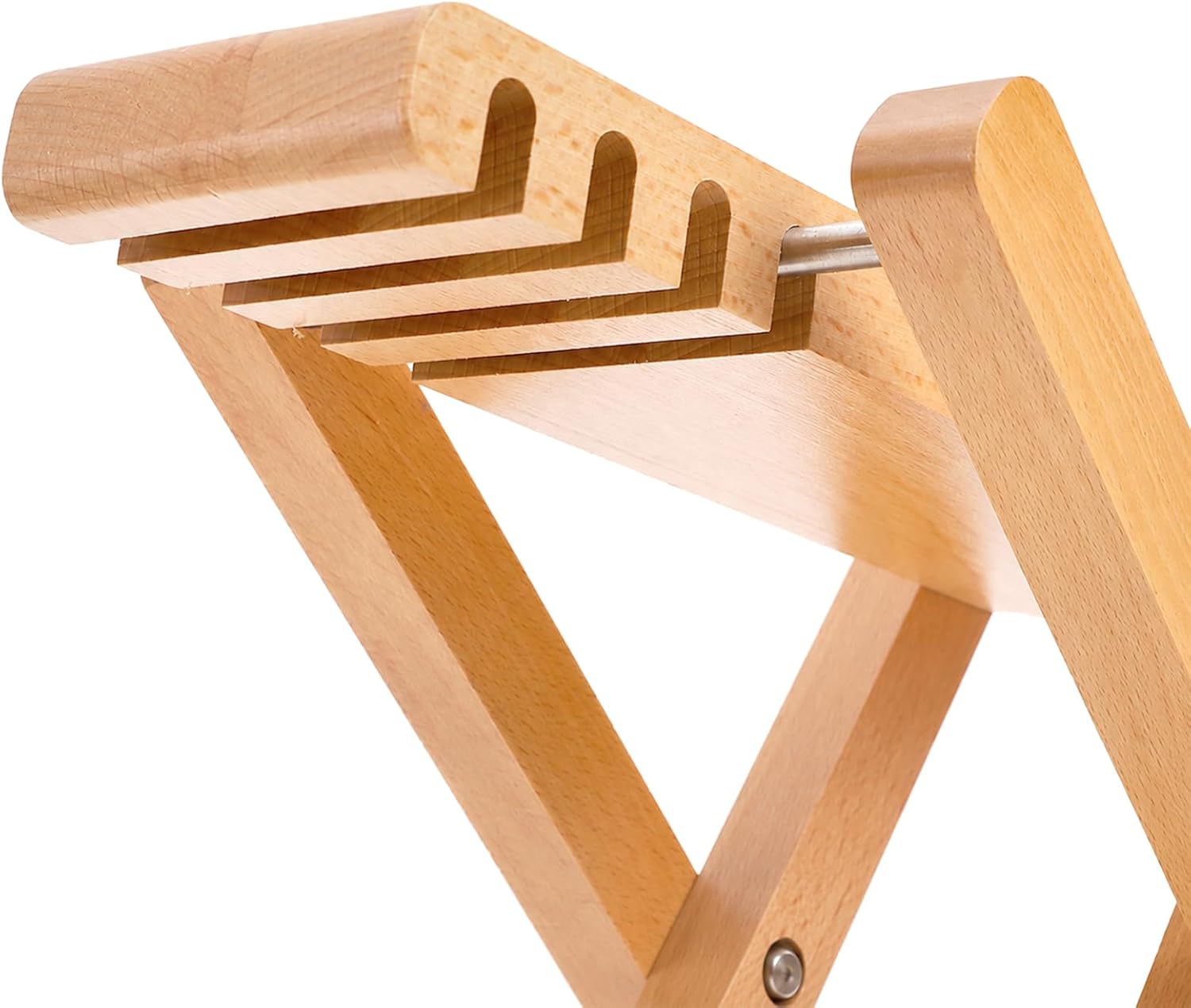 Elsjoy 4-Position Wood Guitar Foot Rest Stool, Folding Guitar Stool with Adjustable Height, Portable Guitar Foot Pedal Stand image 5